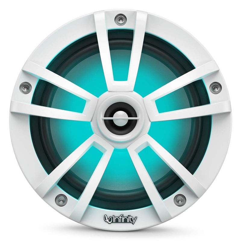 Infinity 622MLW Marine 6.5 Inch RGB LED Coaxial Speakers - White - Image 2